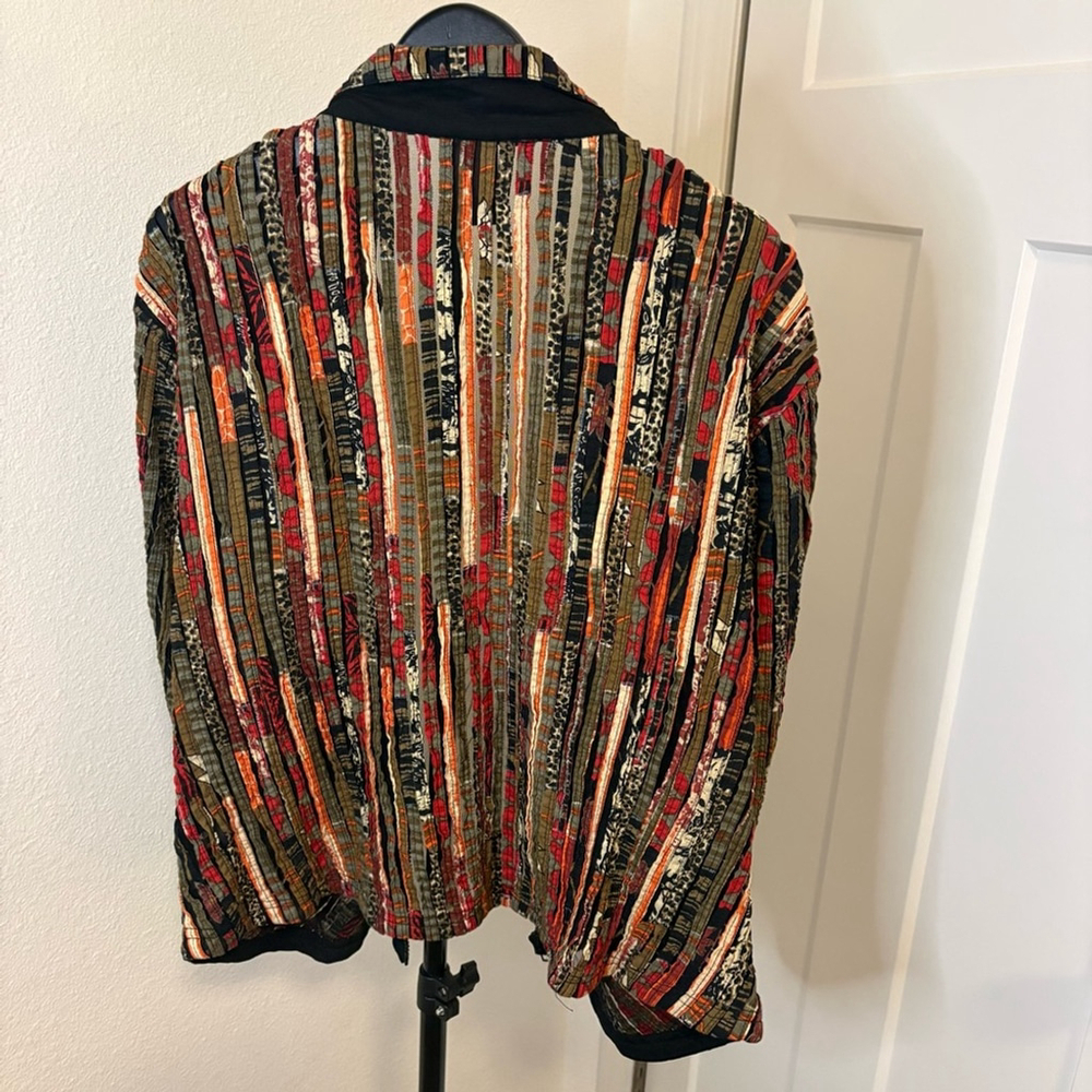Multiples Multicolor Patchwork Jacket Boho Festive Women’s Size Large - Picture 4 of 8